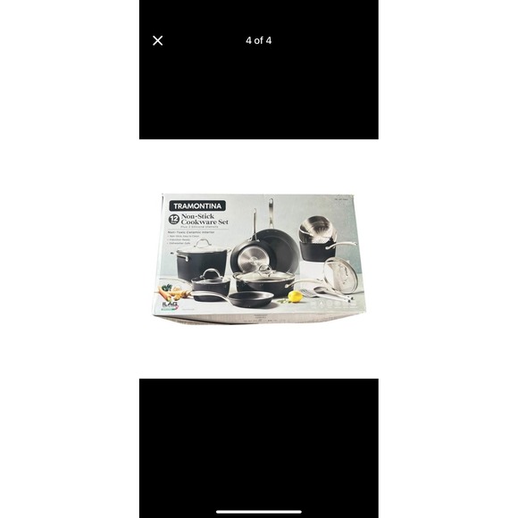 Tramontina 12-Piece Non-Stick Cookware Set – Ceramic Interior + Utensils - Picture 2 of 4